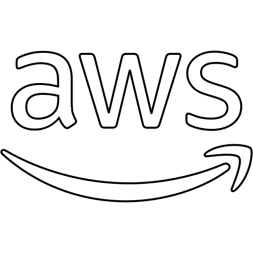 Amazon Web Services Wordmark (Line) Free Open-Source SVG Icon (Devicon Line)