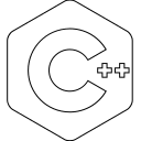 C++ Programming Language (Line) Free Open-Source SVG Icon