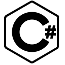 C Sharp Programming Language (Line) Free Open-Source SVG Icon