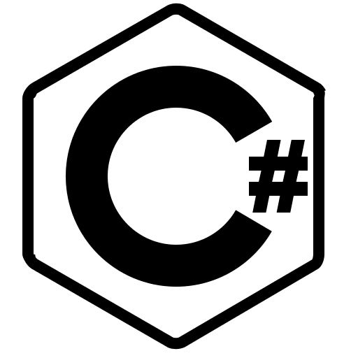 C Sharp Programming Language (Line) Free Open-Source SVG Icon (Devicon Line)