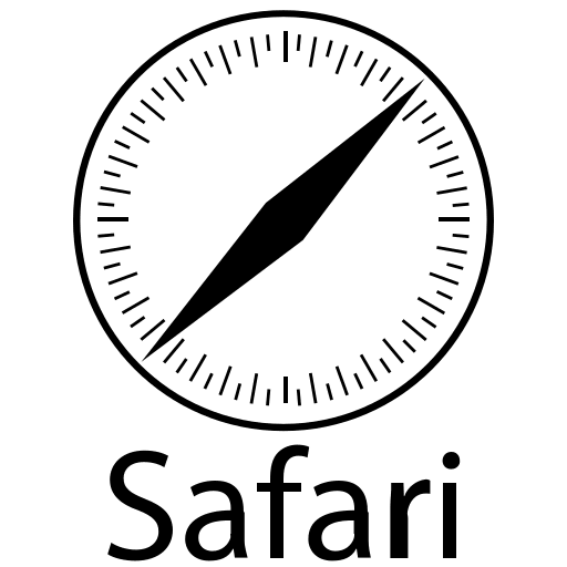 Safari Wordmark (Line) Free Open-Source SVG Icon (Devicon Line)