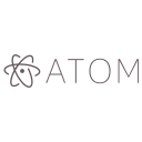 Atom Wordmark Logo Free Open-Source SVG Icon