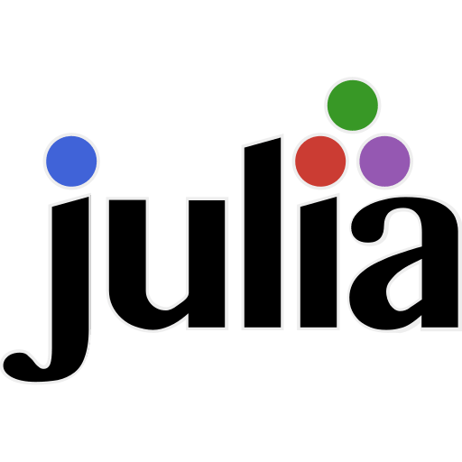 Julia Programming Language Wordmark Free Open-Source SVG Icon (Devicon Original)