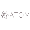 Atom Wordmark Logo Free Open-Source SVG Icon