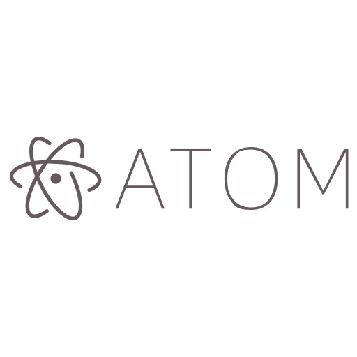 Atom Wordmark Logo Free Open-Source SVG Icon (Devicon)