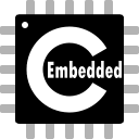 Embedded C Programming Language Wordmark Free Open-Source SVG Icon