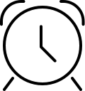 Alarm Clock (Elegant) Free Open-Source SVG Icon