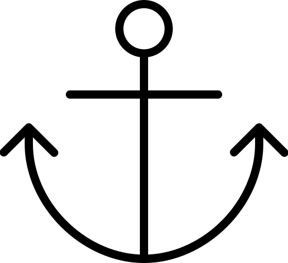 Anchor Symbol (Elegant) Free Open-Source SVG Icon (Elegant)