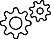 Gears Mechanism (Elegant) Free Open-Source SVG Icon