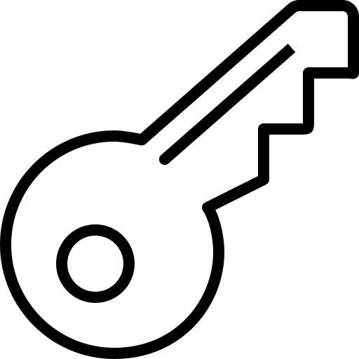 Key Symbol (Elegant) Free Open-Source SVG Icon (Elegant)