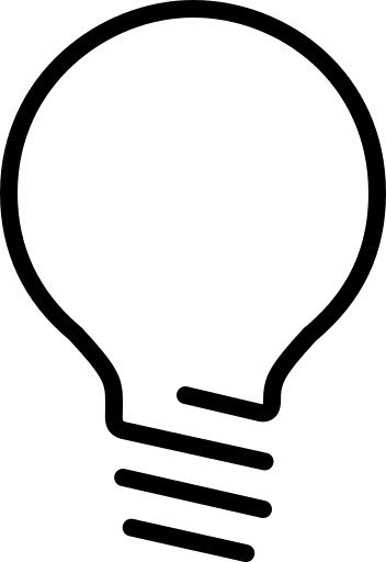 Lightbulb (Elegant) Free Open-Source SVG Icon (Elegant)