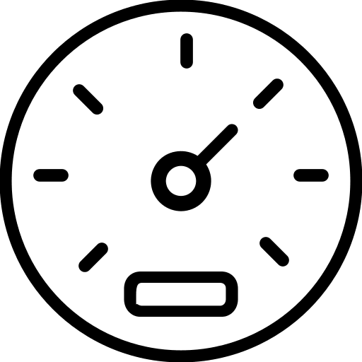 Speedometer (Elegant) Free Open-Source SVG Icon (Elegant)