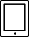 Tablet Device (Elegant) Free Open-Source SVG Icon