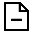 Document Remove Action Free Open-Source SVG Icon