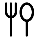 Fork and Spoon Utensils Free Open-Source SVG Icon