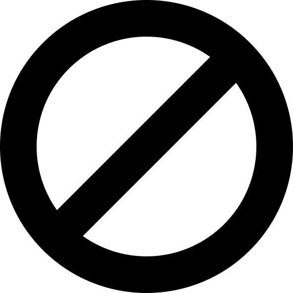 Ban Circle Symbol Free Open-Source SVG Icon (Elusive Icons)