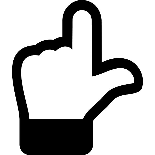 Raised Hand Gesture Free Open-Source SVG Icon (Elusive Icons)