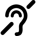 Hearing Impaired Assistance Free Open-Source SVG Icon