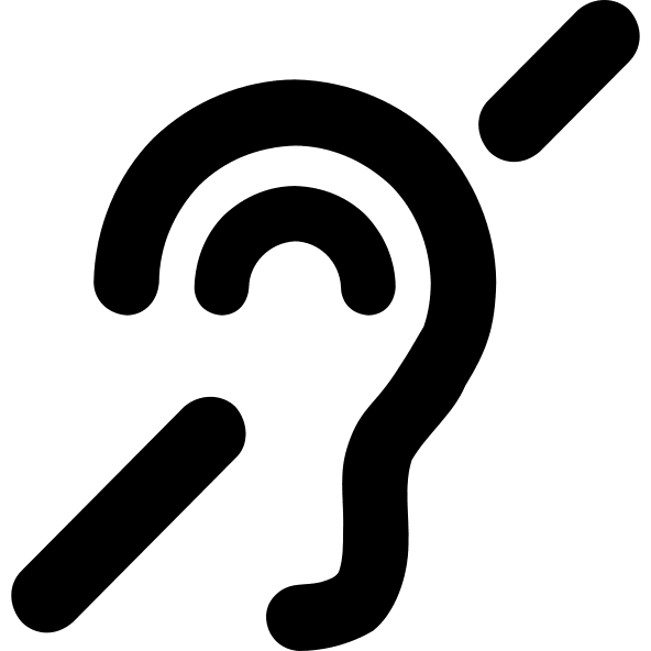 Hearing Impaired Assistance Free Open-Source SVG Icon (Elusive Icons)