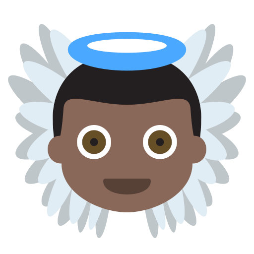 Dark Skin Tone Baby Angel (Colored) Free Open-Source SVG Icon (Emoji One (Colored))