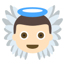 Light Skin Tone Baby Angel (Colored) Free Open-Source SVG Icon