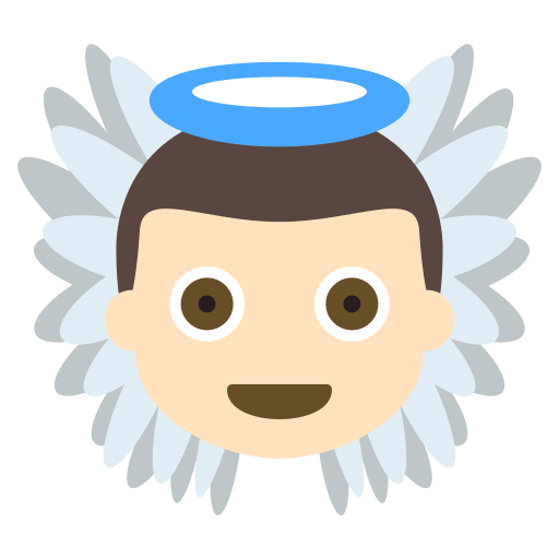 Light Skin Tone Baby Angel (Colored) Free Open-Source SVG Icon (Emoji One (Colored))