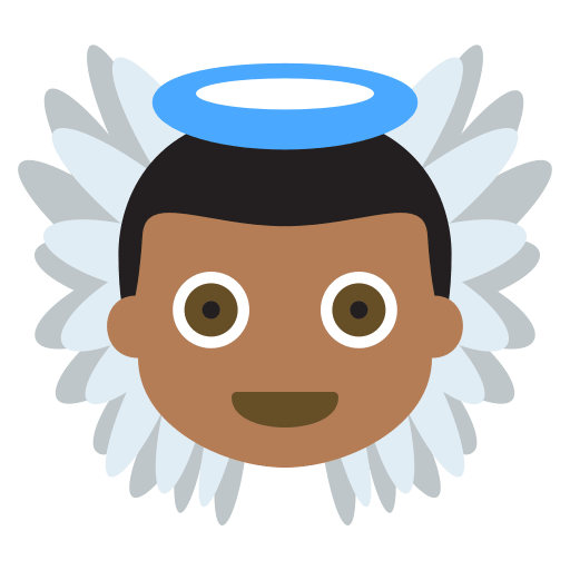 Medium Dark Skin Tone Baby Angel (Colored) Free Open-Source SVG Icon (Emoji One (Colored))