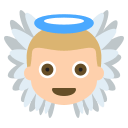 Medium Light Skin Tone Baby Angel (Colored) Free Open-Source SVG Icon