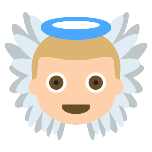 Medium Light Skin Tone Baby Angel (Colored) Free Open-Source SVG Icon (Emoji One (Colored))