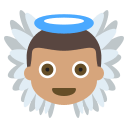 Medium Skin Tone Baby Angel (Colored) Free Open-Source SVG Icon