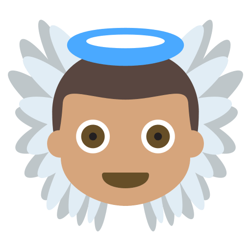 Medium Skin Tone Baby Angel (Colored) Free Open-Source SVG Icon (Emoji One (Colored))