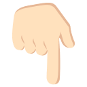 Backhand Index Finger Pointing Down (Light Skin Tone) Free Open-Source SVG Icon