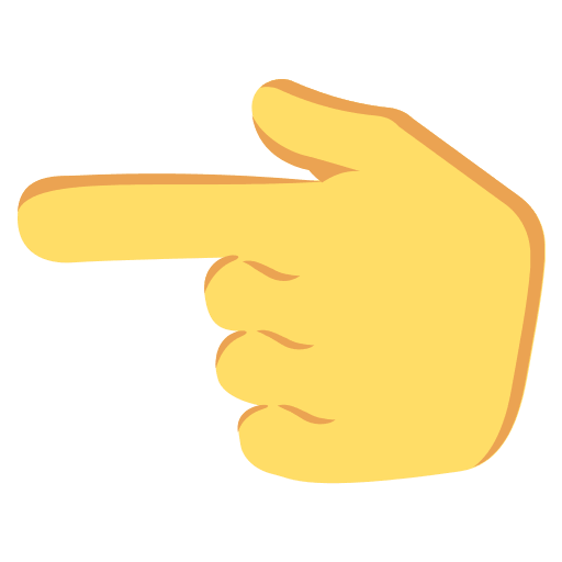 Backhand Index Finger Pointing Left (Colored) Free Open-Source SVG Icon (Emoji One (Colored))