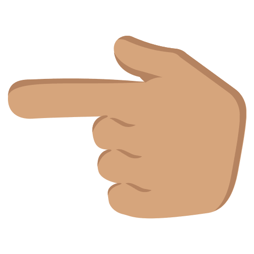 Medium Skin Tone Backhand Index Finger Pointing Left (Colored) Free Open-Source SVG Icon (Emoji One (Colored))