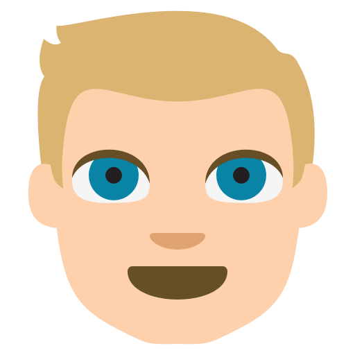 Medium Light Skin Tone Blond-Haired Person (Colored) Free Open-Source SVG Icon (Emoji One (Colored))