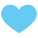 Blue Heart Symbol (Colored) Free Open-Source SVG Icon