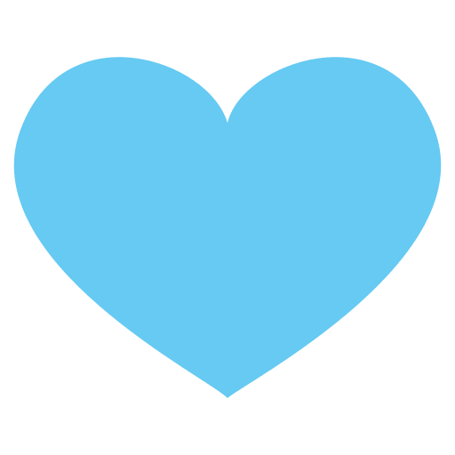 Blue Heart Symbol (Colored) Free Open-Source SVG Icon (Emoji One (Colored))