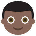 Boy with Dark Skin Tone (Colored) Free Open-Source SVG Icon