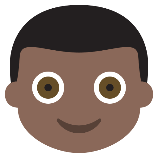 Boy with Dark Skin Tone (Colored) Free Open-Source SVG Icon (Emoji One (Colored))