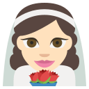 Bride with Veil (Light Skin Tone) Free Open-Source SVG Icon