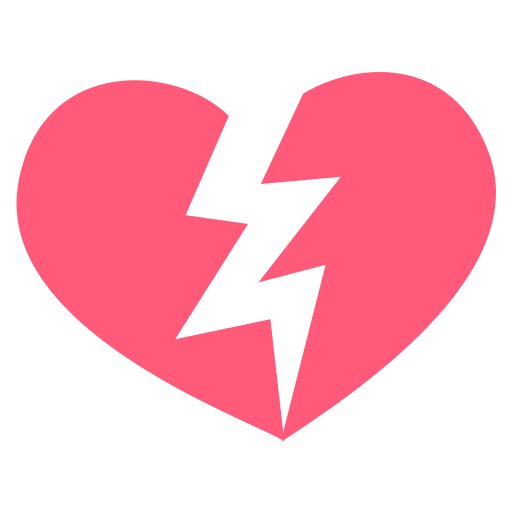 Broken Heart Symbol (Colored) Free Open-Source SVG Icon (Emoji One (Colored))