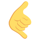 Call Me Hand Gesture (Colored) Free Open-Source SVG Icon