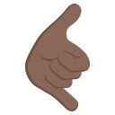 Call Me Hand Gesture (Dark Skin Tone) Free Open-Source SVG Icon