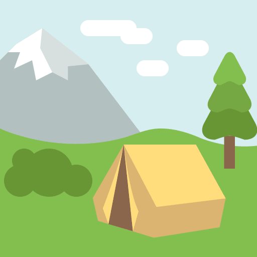 Camping Activity (Colored) Free Open-Source SVG Icon (Emoji One (Colored))