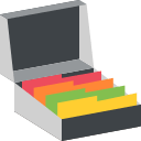 Card File Storage Box (Colored) Free Open-Source SVG Icon