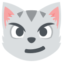 Cat Face with Wry Smile (Colored) Free Open-Source SVG Icon