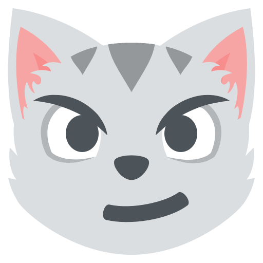 Cat Face with Wry Smile (Colored) Free Open-Source SVG Icon (Emoji One (Colored))