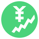 Yen Currency Increasing Chart (Colored) Free Open-Source SVG Icon