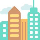 Cityscape Skyline (Colored) Free Open-Source SVG Icon