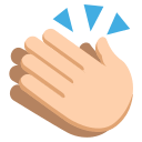 Medium Light Skin Tone Clapping Hands Gesture (Colored) Free Open-Source SVG Icon